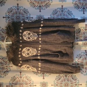 Lucky Brand Skull Sweater Zip-Up